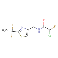 Chemical structure of 2-chloro-N-{[2-(1,1-difluoroethyl)-1,3-thiazol-4-yl]methyl}-2-fluoroacetamide - CSSB21332168249