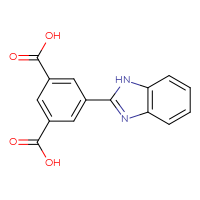 Chemical structure of 5-(1H-1,3-benzodiazol-2-yl)benzene-1,3-dicarboxylic acid - CSSB06585414133