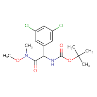 Chemical structure of tert-butyl N-[(3,5-dichlorophenyl)[methoxy(methyl)carbamoyl]methyl]carbamate - CSSB21151591801