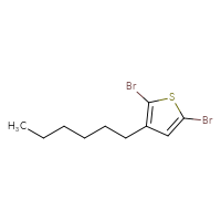 Chemical structure of 2,5-dibromo-3-hexylthiophene - CSSB00009813288