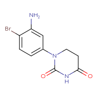 Chemical structure of 1-(3-amino-4-bromophenyl)-1,3-diazinane-2,4-dione - CSSB03558653709