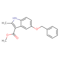Chemical structure of methyl 5-(benzyloxy)-2-methyl-1H-indole-3-carboxylate - CSSB03437846725