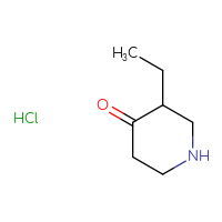 Chemical structure of 3-ethylpiperidin-4-one hydrochloride - CSSB00020635172