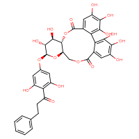Chemical structure of (10S,11R,12R,13S,15R)-13-[3,5-dihydroxy-4-(3-phenylpropanoyl)phenoxy]-3,4,5,11,12,21,22,23-octahydroxy-9,14,17-trioxatetracyclo[17.4.0.0²,⁷.0¹⁰,¹⁵]tricosa-1(23),2,4,6,19,21-hexaene-8,18-dione - CSSB06595026078