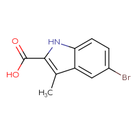 Chemical structure of 5-bromo-3-methyl-1H-indole-2-carboxylic acid - CSSB00102525216