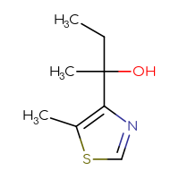 Chemical structure of 2-(5-methyl-1,3-thiazol-4-yl)butan-2-ol - CSSB06358825895