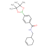 Chemical structure of N-[(cyclohex-3-en-1-yl)methyl]-4-(4,4,5,5-tetramethyl-1,3,2-dioxaborolan-2-yl)benzamide - CSSB02533287639