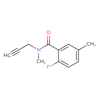 Chemical structure of 2-fluoro-N,5-dimethyl-N-(prop-2-yn-1-yl)benzamide - CSSB00013047748