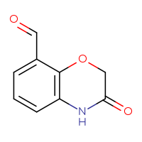 Chemical structure of 3-oxo-3,4-dihydro-2H-1,4-benzoxazine-8-carbaldehyde - CSSB00009849109