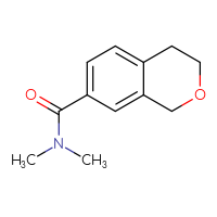Chemical structure of N,N-dimethyl-3,4-dihydro-1H-2-benzopyran-7-carboxamide - CSSB00119742550
