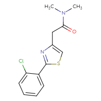 Chemical structure of 2-[2-(2-chlorophenyl)-1,3-thiazol-4-yl]-N,N-dimethylacetamide - CSSB00104021569