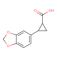 Chemical structure of 2-(2H-1,3-benzodioxol-5-yl)cyclopropane-1-carboxylic acid - CSSB00011346474