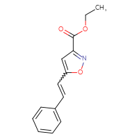 Chemical structure of ethyl 5-(2-phenylethenyl)-1,2-oxazole-3-carboxylate - CSSB03086126378