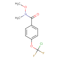 Chemical structure of 4-(chlorodifluoromethoxy)-N-methoxy-N-methylbenzamide - CSSB01998955745