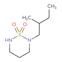 Chemical structure of 2-(2-methylbutyl)-1λ⁶,2,6-thiadiazinane-1,1-dione - CSMB00063459291