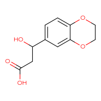 Chemical structure of 3-(2,3-dihydro-1,4-benzodioxin-6-yl)-3-hydroxypropanoic acid - CSSB00011667815