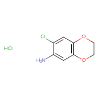 Chemical structure of 7-chloro-2,3-dihydro-1,4-benzodioxin-6-amine hydrochloride - CSSB00000739234