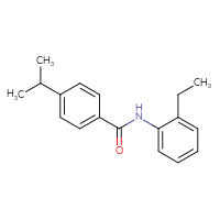 Chemical structure of N-(2-ethylphenyl)-4-(propan-2-yl)benzamide - CSSB00048333079