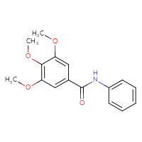 Chemical structure of 3,4,5-trimethoxy-N-phenylbenzamide - CSSB00020632182