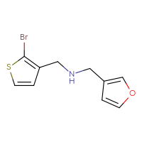 Chemical structure of [(2-bromothiophen-3-yl)methyl][(furan-3-yl)methyl]amine - CSSB00016321249
