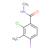 Chemical structure of 2-chloro-4-iodo-N,3-dimethylbenzamide - CSSB06358889533