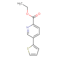 Chemical structure of ethyl 5-(thiophen-2-yl)pyridine-2-carboxylate - CSSB00010887211