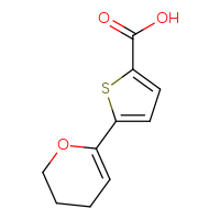 Chemical structure of 5-(3,4-dihydro-2H-pyran-6-yl)thiophene-2-carboxylic acid - CSSB02130342278
