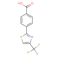 Chemical structure of 4-[4-(trifluoromethyl)-1,3-thiazol-2-yl]benzoic acid - CSSB00000872781