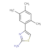 Chemical structure of 4-(2,4,5-trimethylphenyl)-1,3-thiazol-2-amine - CSSB00000168862