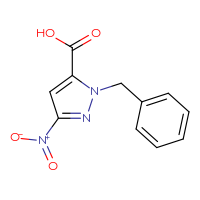 Chemical structure of 1-benzyl-3-nitro-1H-pyrazole-5-carboxylic acid - CSSB00000763708