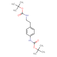 Chemical structure of tert-butyl N-[4-(2-{[(tert-butoxy)carbonyl]amino}ethyl)phenyl]carbamate - CSSB00010285742