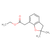 Chemical structure of ethyl 2-(2,2-dimethyl-2,3-dihydro-1-benzofuran-7-yl)acetate - CSSB00133350116