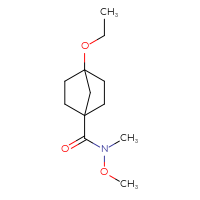 Chemical structure of 4-ethoxy-N-methoxy-N-methylbicyclo[2.2.1]heptane-1-carboxamide - CSSB06990797753