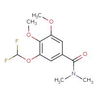 Chemical structure of 3-(difluoromethoxy)-4,5-dimethoxy-N,N-dimethylbenzamide - CSSB15071798346