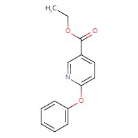 Chemical structure of ethyl 6-phenoxypyridine-3-carboxylate - CSSB00000640874