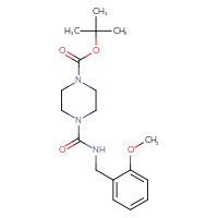 Chemical structure of tert-butyl 4-{[(2-methoxyphenyl)methyl]carbamoyl}piperazine-1-carboxylate - CSSB00028336528