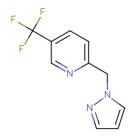 Chemical structure of 2-[(1H-pyrazol-1-yl)methyl]-5-(trifluoromethyl)pyridine - CSSB01993536078