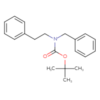 Chemical structure of tert-butyl N-benzyl-N-(2-phenylethyl)carbamate - CSSB00012224374