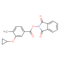 Chemical structure of 1,3-dioxo-2,3-dihydro-1H-isoindol-2-yl 3-cyclopropoxy-4-methylbenzoate - CSSB17484213003