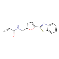 Chemical structure of N-{[5-(1,3-benzothiazol-2-yl)furan-2-yl]methyl}prop-2-enamide - CSSB00133063647