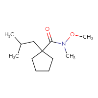 Chemical structure of N-methoxy-N-methyl-1-(2-methylpropyl)cyclopentane-1-carboxamide - CSSB00012711724