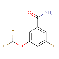 Chemical structure of 3-(difluoromethoxy)-5-fluorobenzamide - CSSB00010148469