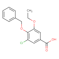 Chemical structure of 4-(benzyloxy)-3-chloro-5-ethoxybenzoic acid - CSSB00010138223