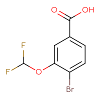 Chemical structure of 4-bromo-3-(difluoromethoxy)benzoic acid - CSSB00014392741