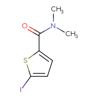 Chemical structure of 5-iodo-N,N-dimethylthiophene-2-carboxamide - CSSB06258976459