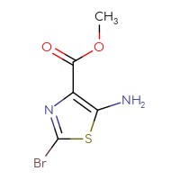 Chemical structure of methyl 5-amino-2-bromo-1,3-thiazole-4-carboxylate - CSSB00010381720
