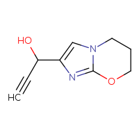 Chemical structure of 1-{5H,6H,7H-imidazo[2,1-b][1,3]oxazin-2-yl}prop-2-yn-1-ol - CSSB20802795405