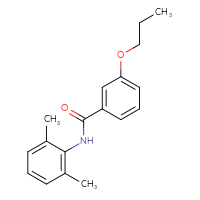Chemical structure of N-(2,6-dimethylphenyl)-3-propoxybenzamide - CSSB00047171880