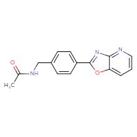 Chemical structure of N-[(4-{[1,3]oxazolo[4,5-b]pyridin-2-yl}phenyl)methyl]acetamide - CSSB00025718501
