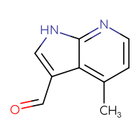 Chemical structure of 4-methyl-1H-pyrrolo[2,3-b]pyridine-3-carbaldehyde - CSSB00000106388